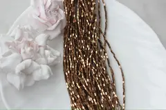 Гематит синтетический, прямоугольные бусины, 4*2 мм, шоколад, 1 нить, ГМ068