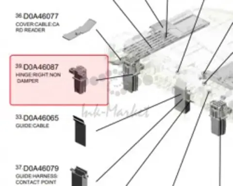 Шарнир автоподатчика в сборе, правый Ricoh D0A46087
