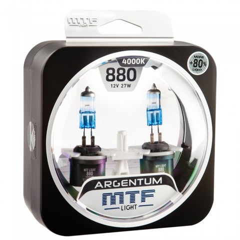 Галогеновые лампы MTF Light ARGENTUM +80% H27 880