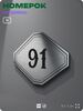 Номерок на дверь квартиры 91, для кабинета, офиса, шильдик 9 х 7 см, серебристый, Айдентика Технолоджи