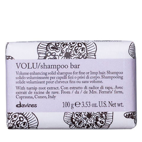 Davines Essential Haircare VOLU: Шампунь твёрдый для придания объема волосам (VOLU Shampoo Bar)