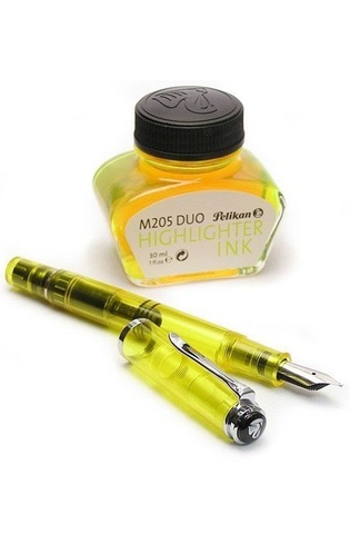 Ручка перьевая Pelikan Elegance Classic M205 Highlighter, Yellow, M (975524)