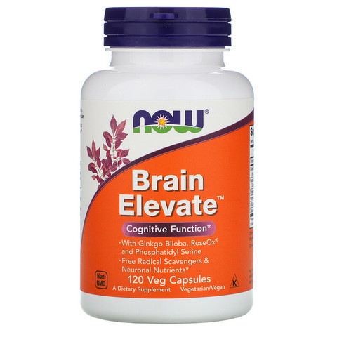 Now Foods, Brain Elevate, 120 растительных капсул