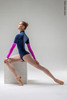 4 Raglan Sleeves Zip leotard | dark_sapphire