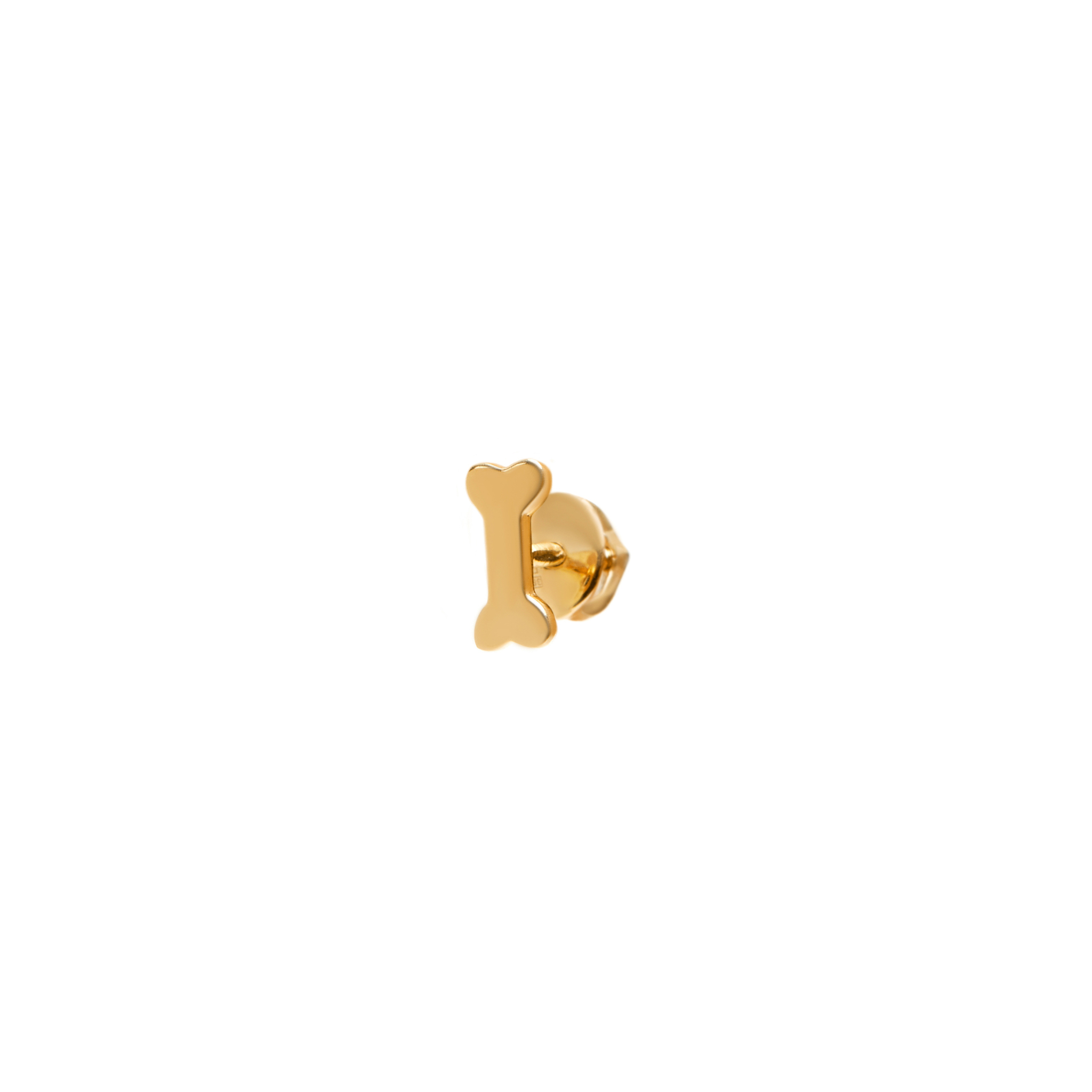 VIVA LA VIKA Пусет Plain Bone Stud Earring – Gold viva la vika пусет diamond open heart stud earring – gold