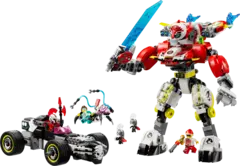 Конструктор LEGO DREAMZzz 71497 Робот-тигр Купера и Hot Rod машина Зеро