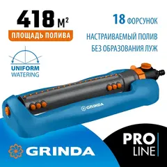 GRINDA RO-18P, 18 форсунок, ударопрочный пластик, веерный распылитель, PROLine (429341)