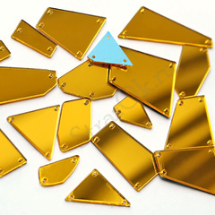 Пришивные зеркала в наборе золотые Gold