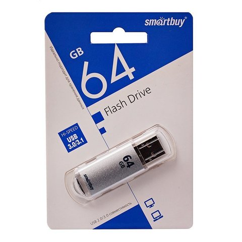 64GB USB-флеш накопитель V-CUT SMARTBUY серебро