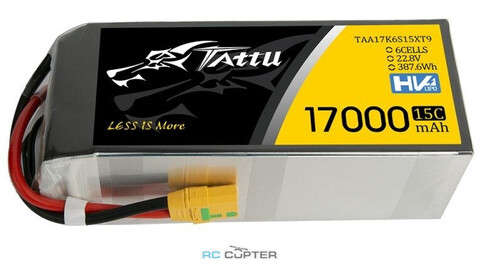 Аккумуляторная батарея Gens Ace TATTU 17000mAh 22.8V HV 25C 6S1P Lipo Battery Pack High Voltage с увеличенным напряжением