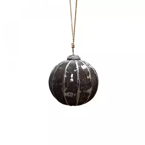 Шар 11см Roomers Furniture черно-серебряный