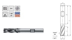 Фреза концевая DOLFA PM 12 NR / PVD  0641-551Y247304 Черновая