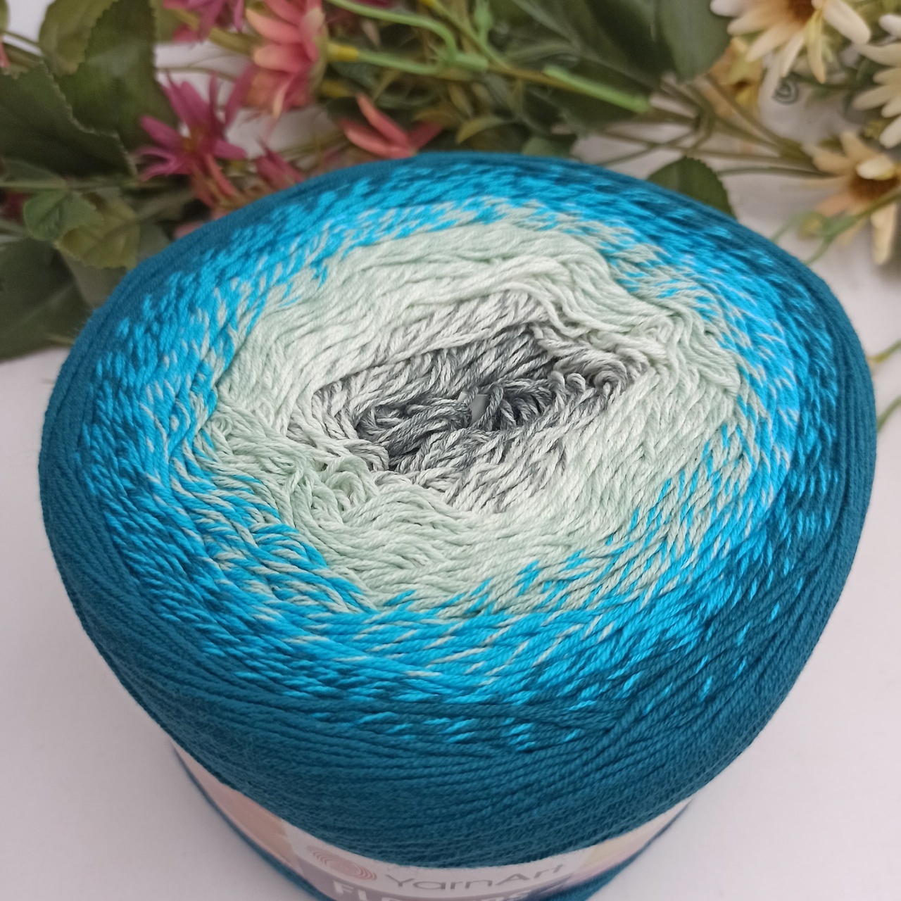 Хлопок секционного окрашивания  Flowers Yarn art 289, Турция