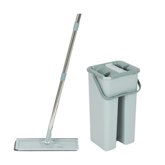 Комплект для уборки Рыжий кот Clean Hands (швабра с насадкой из микрофибры и ведро), 227408