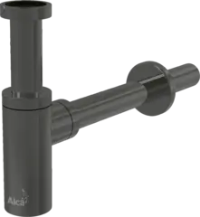 Alcaplast A400-GM-P Сифон для умывальника DN32 DESIGN, GUN METAL-глянец фото