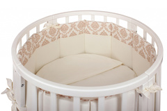 NUOVITA Комплект в кроватку Due Orsi 9 пр. (одеяло -2шт, подушка, под.-2шт, нав.,прост.-2шт, борт) (beige)