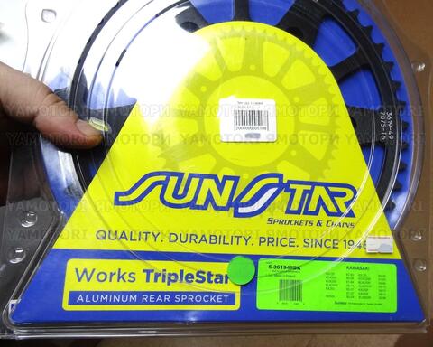 Звезда задняя ведомая Sunstar 5-3619-49BK JTR460-49 JTA460BLK