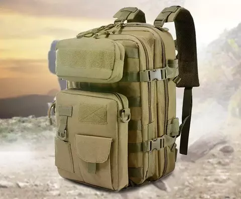 Картинка рюкзак тактический Skully Tactic RWZS04 песок - 9