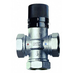 Клапан смесительный термостатический седельный латунь Ру10 1" ВР Kvs=3.6м3/ч Tн=25-65C Tmax=95С Far FA 3950 1