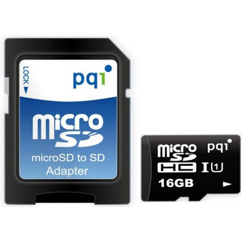 Флешки PQI MicroSDHC 16GB 6ARJ-016GVR99A Class 10, U1, adapter в комплекте - купить в компании MAKtorg