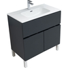 Aquanet 277551 Тумба Алвита new 80 напольная 1 ящ., 2 дв. цв.антрацит (277551)