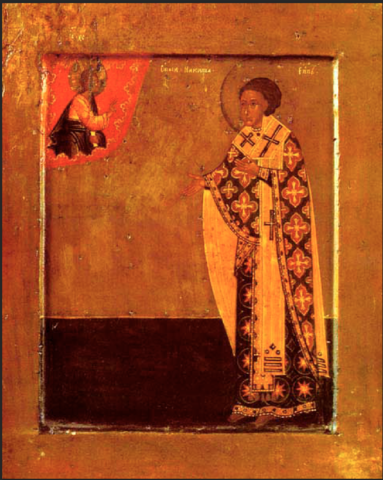 Икона святитель Никита Новгородский на дереве на левкасе мастерская Иконный Дом