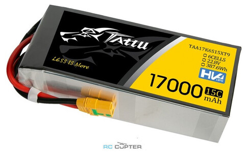 АКБ Gens Ace TATTU 17000mAh 22.8V HV 15C 6S1P Lipo Battery Pack High Voltage