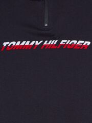 Толстовка теннисная Tommy Hilfiger Graphic 1/4 Zip - desert sky