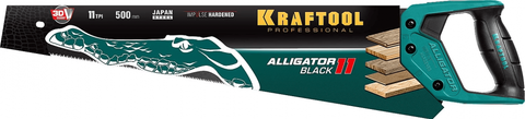 15205-50	Ножовка для точного реза ″Alligator BLACK 11″, 500 мм, 11 TPI 3D зуб, KRAFTOOL