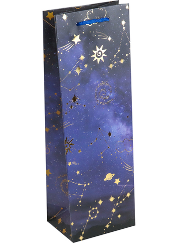 Пакет подарочный с мат. лам. и тис. фольгой Звёздное небо 210 г
