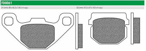 FD0061BT Тормозные колодки дисковые мото ROAD TOURING ORGANIC   NEWFREN