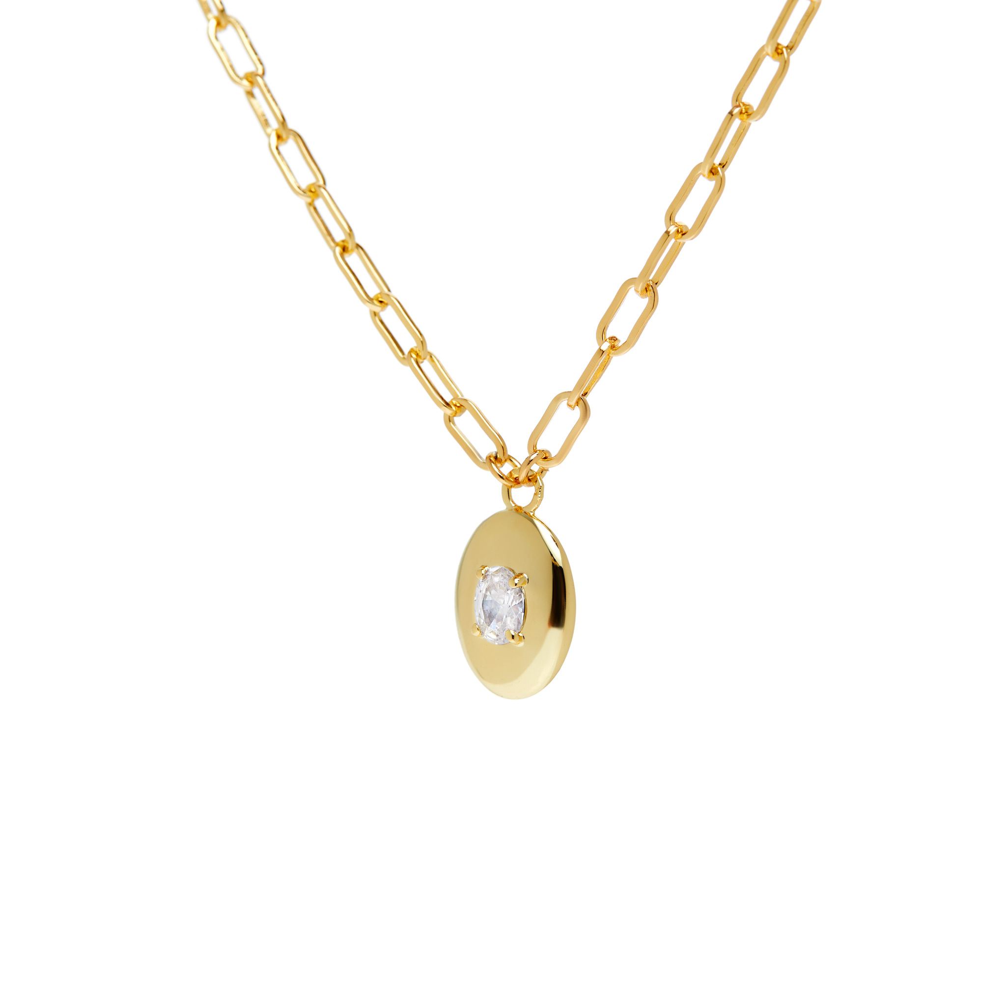 LUV AJ Колье Stone Orb Pendant Necklace – Gold