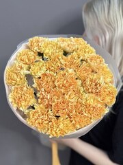 Букет из 25 персиковых диантусов