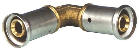 Henco угол пресс 20х20 мм равнопроходной для металлопластиковых труб (1P-2020)
