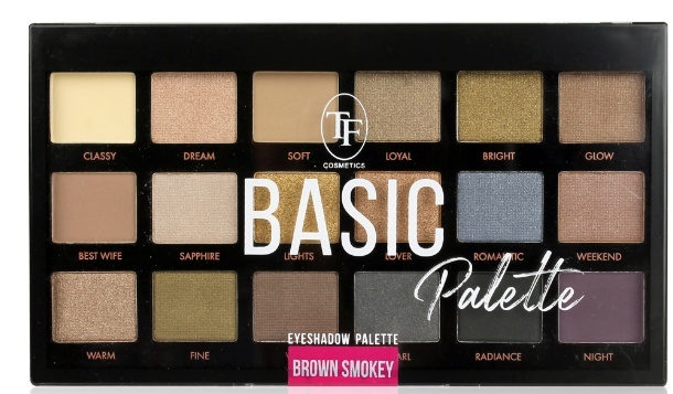 .TF Тени для век палетка 18 цветов BASIC PALETTE BROWN SMOKEY коричн смоки  CTE42 ( ср год 2025 г )