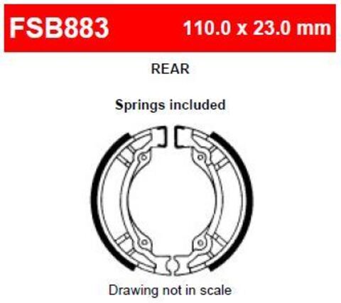 FSB883 Тормозные колодки барабанные MOTO, коробка 2 шт