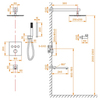 Душевая система RGW SP-371B встраиваемая/ с термостатом / черная