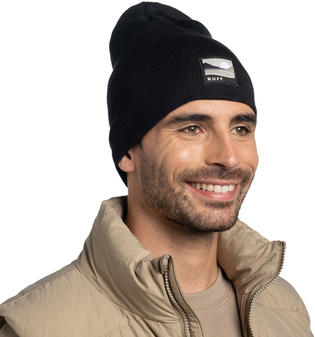 Картинка шапка вязаная Buff Hat Knitted Long Black - 1