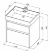 Aquanet 305235 Тумба с раковиной Nova Lite 60 2 ящ. цв. дуб шоколадный (305235)