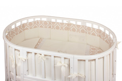 NUOVITA Комплект в кроватку Due Orsi 9 пр. (одеяло -2шт, подушка, под.-2шт, нав.,прост.-2шт, борт) (beige)