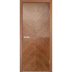 Купить Межкомнатная дверь шпон Гладкая квадрат дуб натуральный глухая