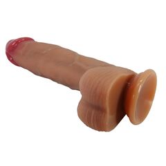 Телесный фаллоимитатор из жидкого силикона Orton - 23,5 см. - 