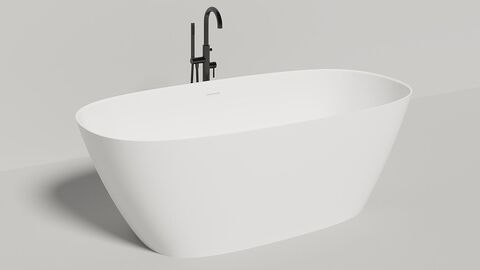 Salini 102529MF SOFIA 185x90 Ванна, донный клапан "Click-Clack" цвет на выбор, сифон, интегрированный слив-перелив, покраска по RAL полностью