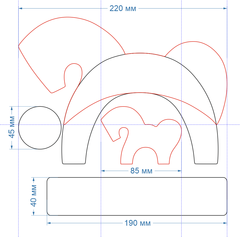 Лошадка 3D на колесах №1