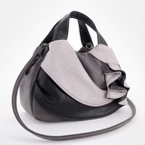 Сумка Саломея 656 мульти итальянский серо-черный