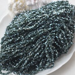 Хрусталь (стекло) граненный, тёмно-хвойный 4*3 мм, 1 нить, С048