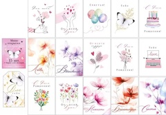 Мини-открытка, На каждый день, МИКС, 7*10 см, 15 шт.+бирка