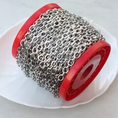 Цепочка 9,5*8 мм, родий, 50 см, А046