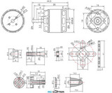 T-Motor AT2312 KV1400 длиный вал