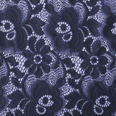 Кружевное полотно, 113 гр/м2, 150 см, т.синий